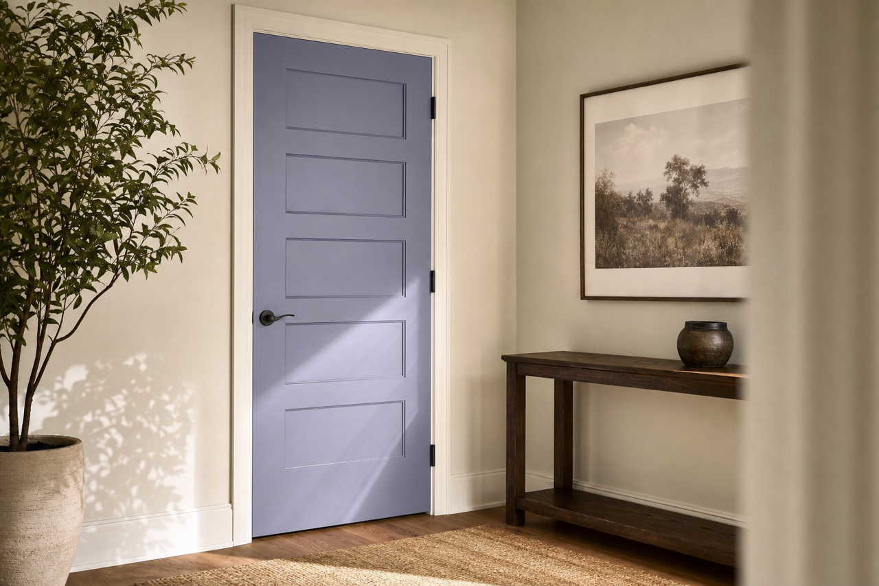 Queen's Wreath by Benjamin Moore on interior-doors