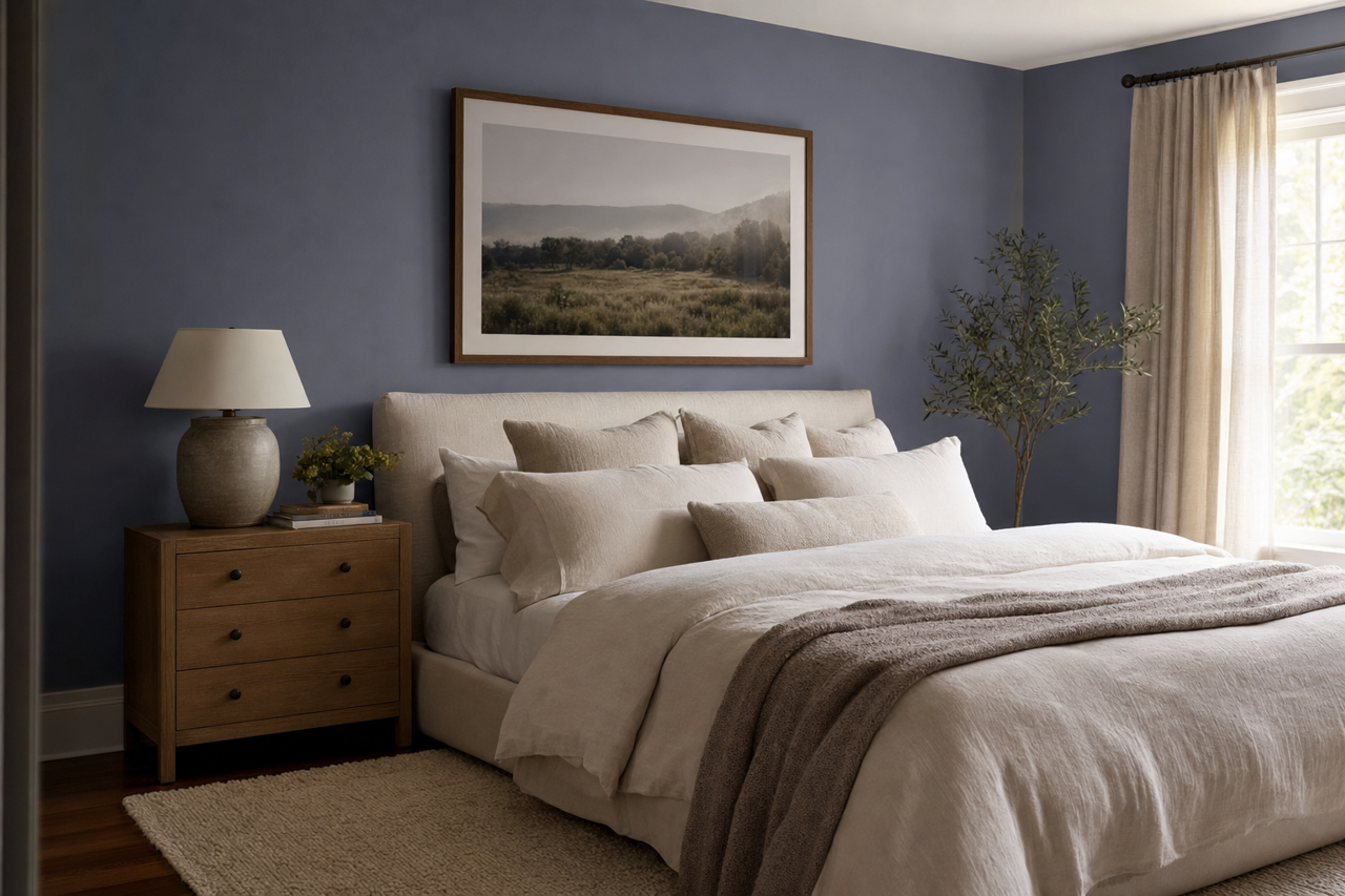 French Violet by Benjamin Moore on interiors