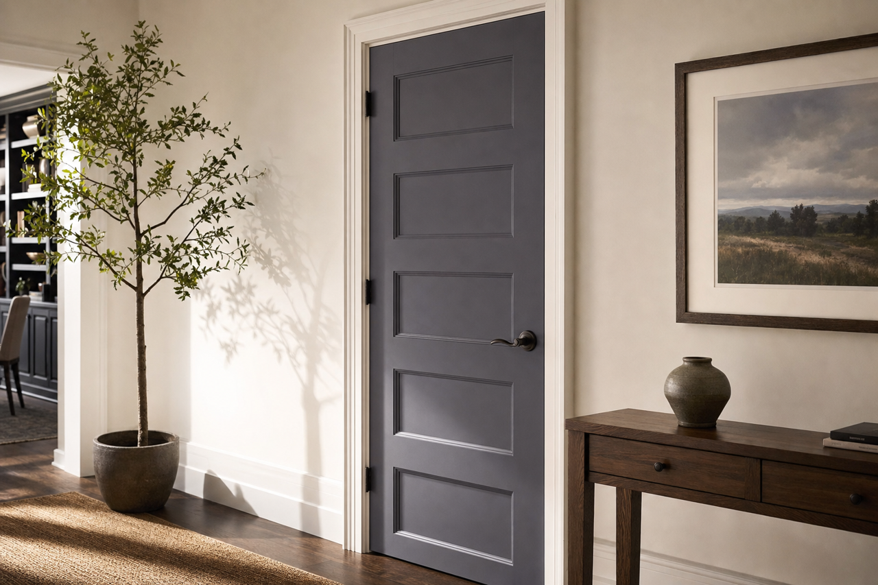 Wood by Benjamin Moore on interior-doors
