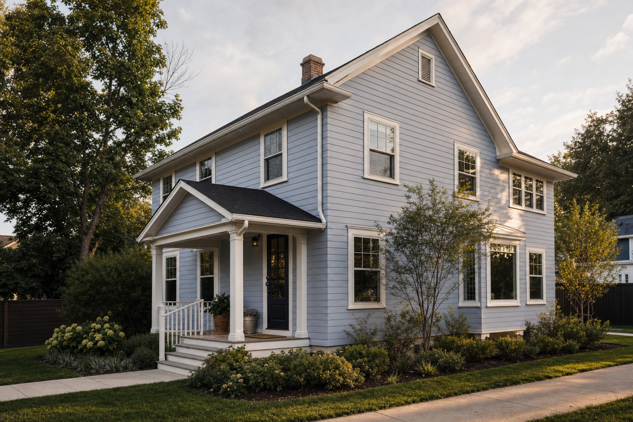 Freesia by Benjamin Moore on exterior