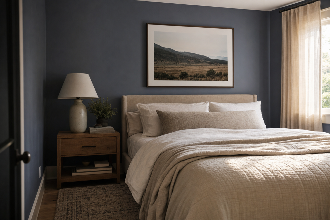Blue Gaspe by Benjamin Moore on interiors