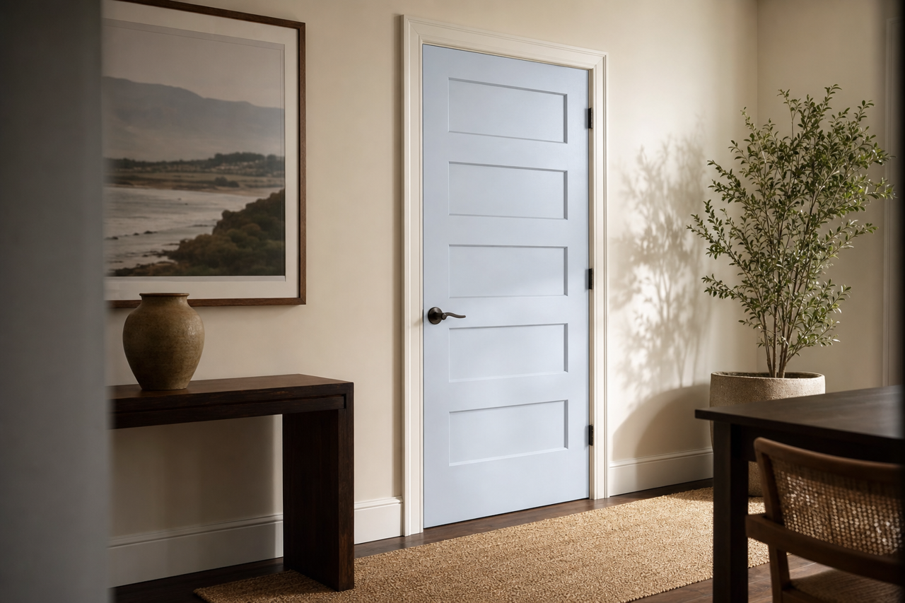 Violet Mist by Benjamin Moore on interior-doors