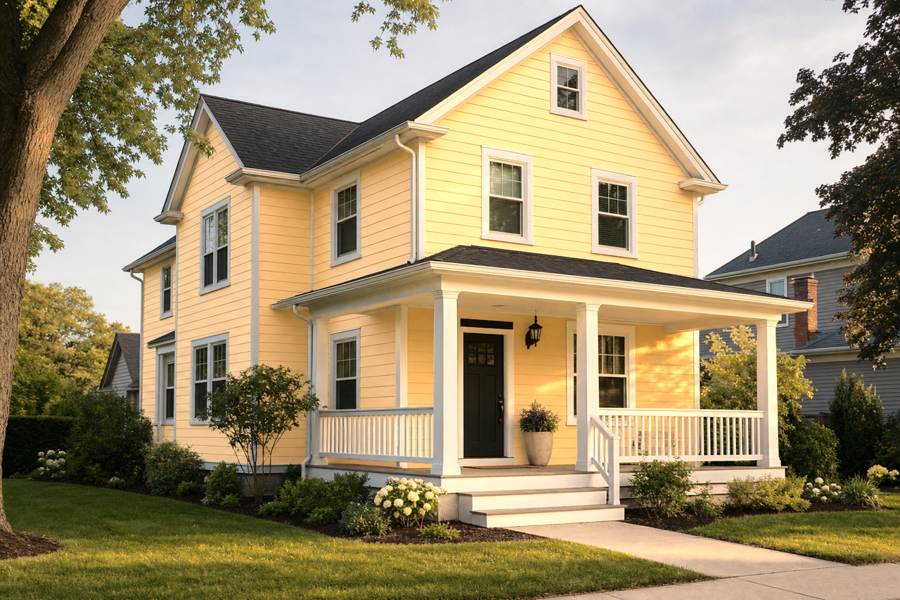 Honey by Benjamin Moore on exterior