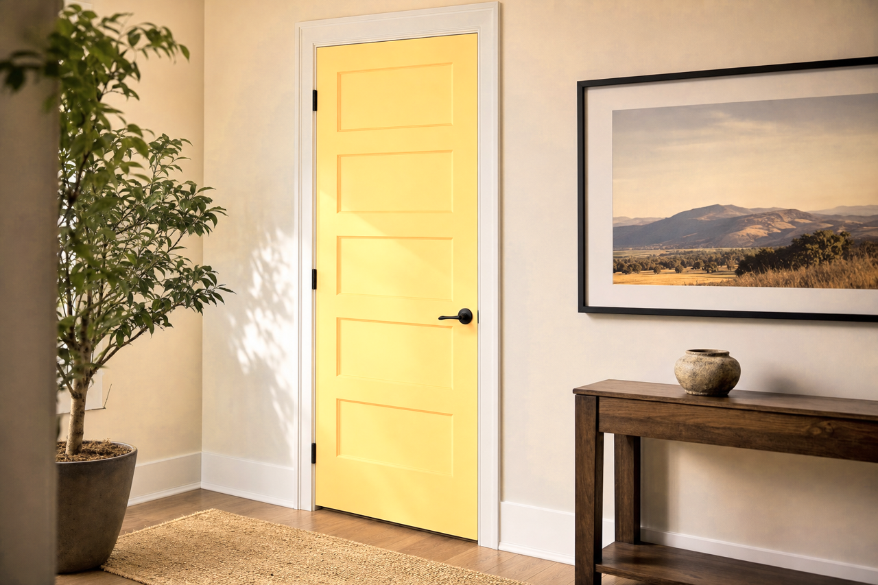 Honey by Benjamin Moore on interior-doors