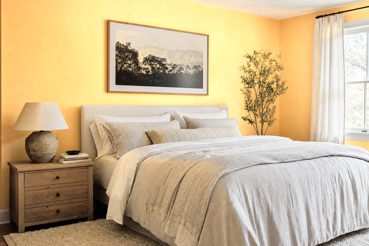 Honey by Benjamin Moore on interiors