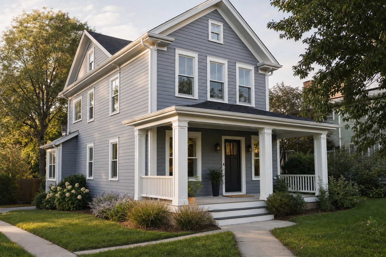 Irises by Benjamin Moore on exterior