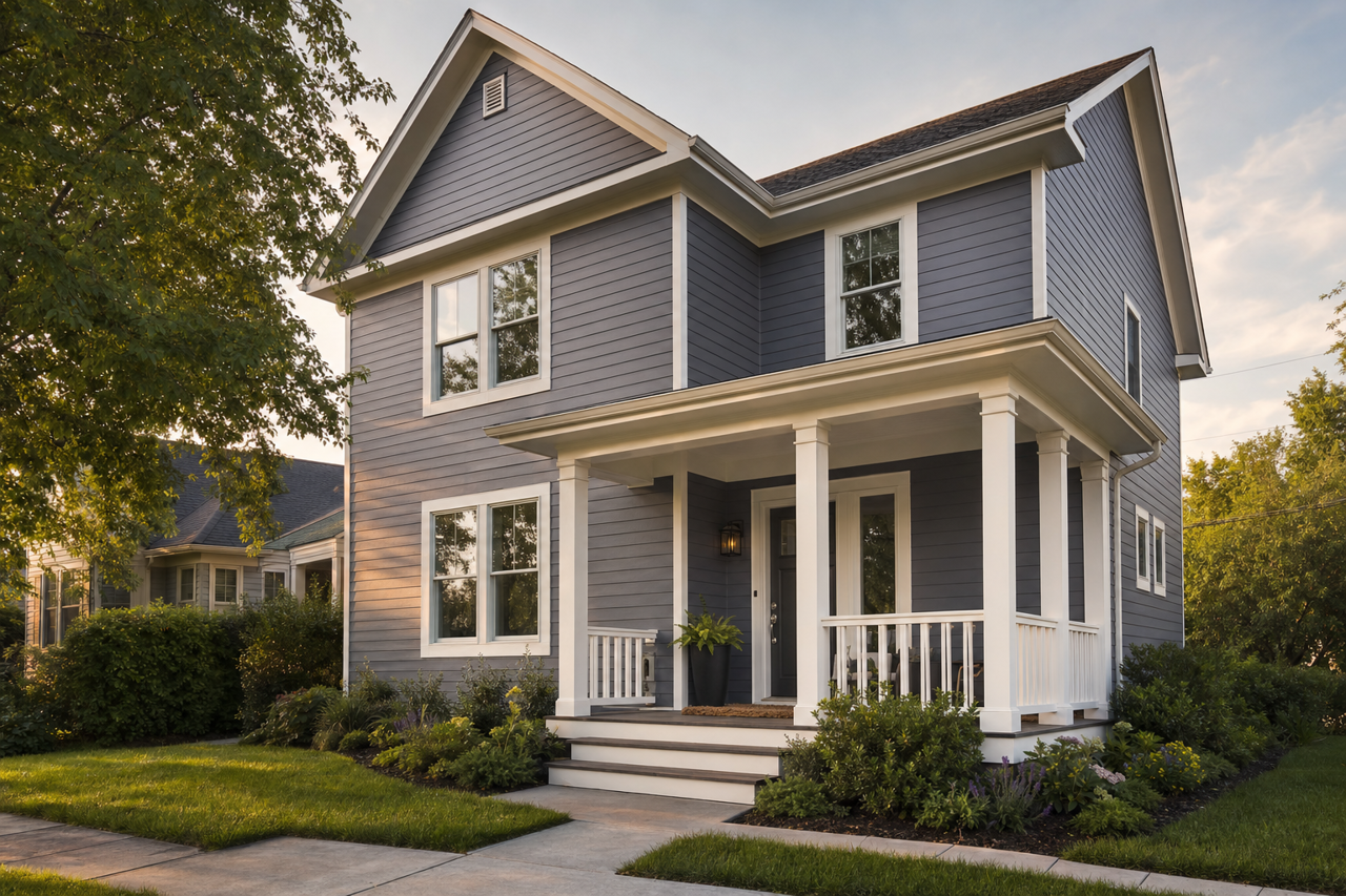 Amethyst Shadow by Benjamin Moore on exterior