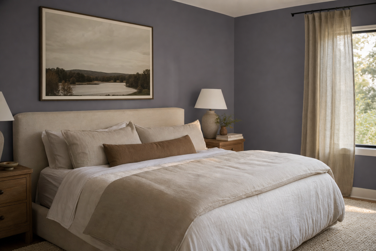 Amethyst Shadow by Benjamin Moore on interiors