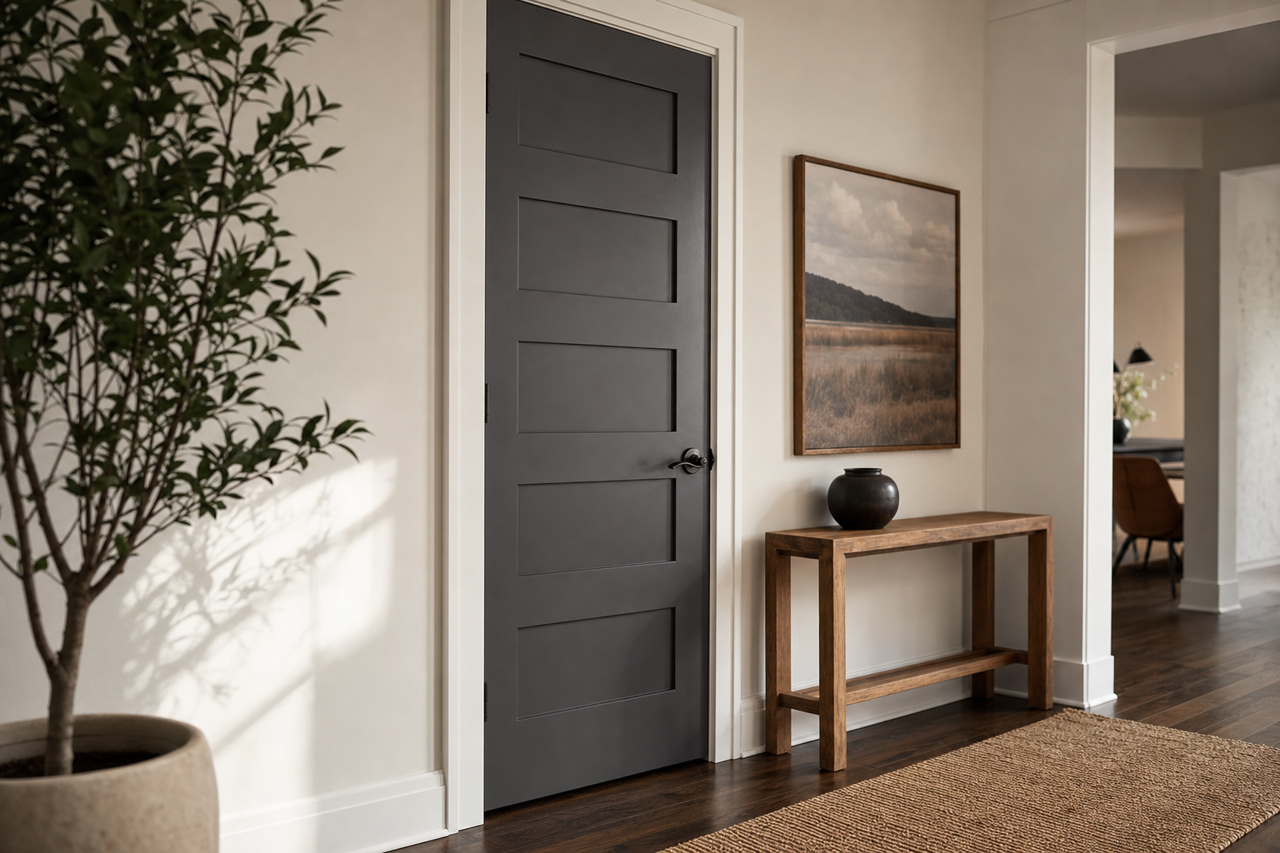 Deep Indigo by Benjamin Moore on interior-doors