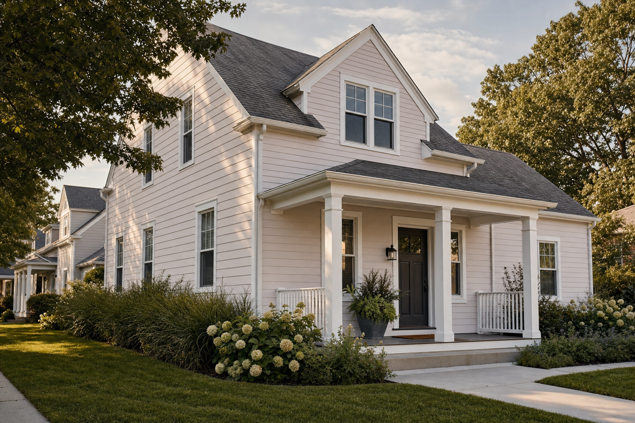 Raindrops by Benjamin Moore on exterior