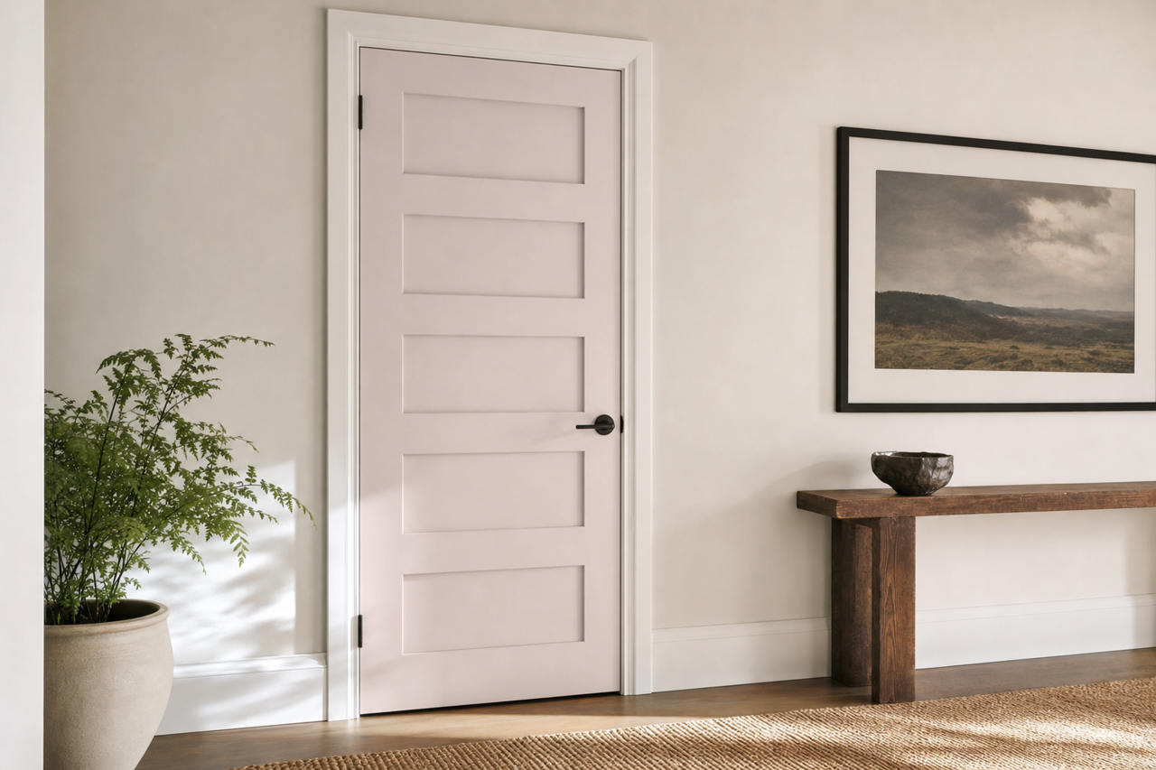 Raindrops by Benjamin Moore on interior-doors