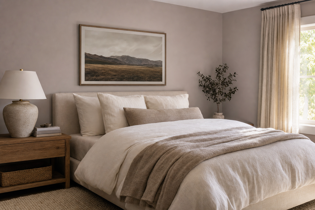 Dusk to Down by Benjamin Moore on interiors