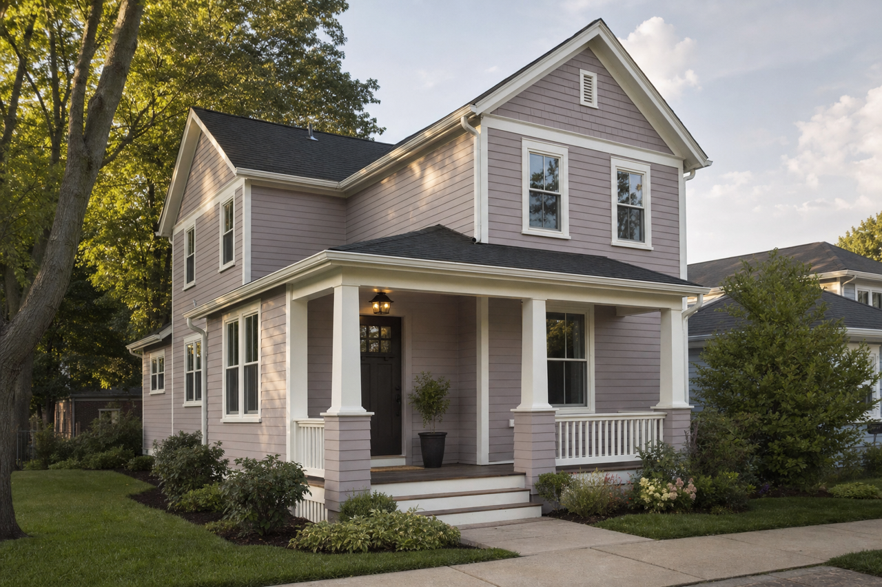 Amethyst Sky by Benjamin Moore on exterior