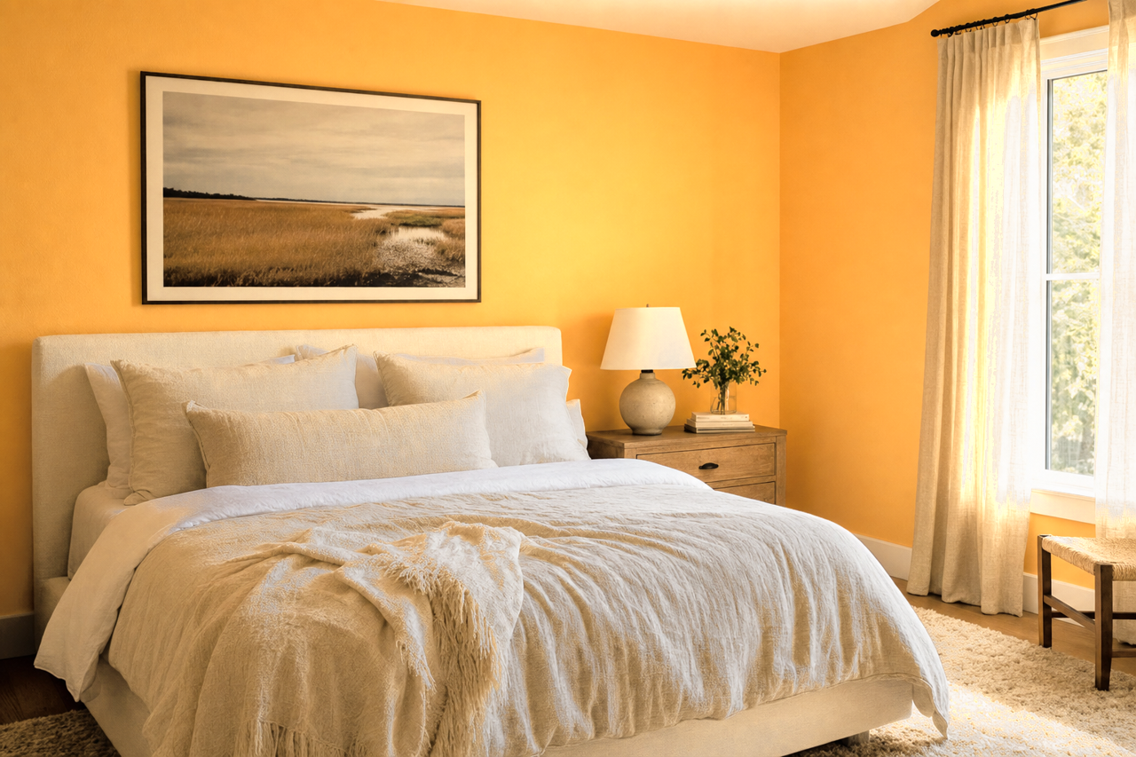 Honeybell by Benjamin Moore on interiors