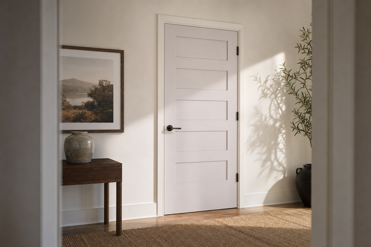 Violet by Benjamin Moore on interior-doors