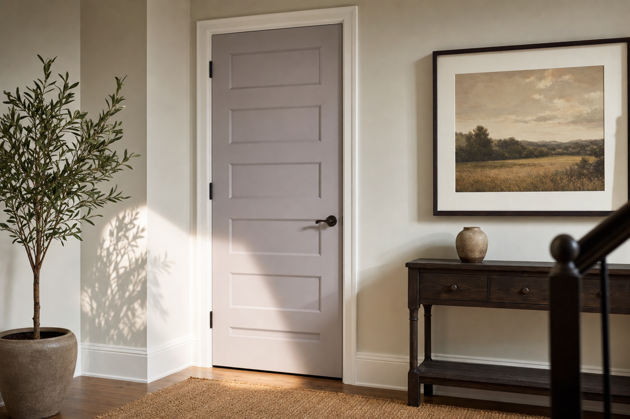 Pebble Creek by Benjamin Moore on interior-doors