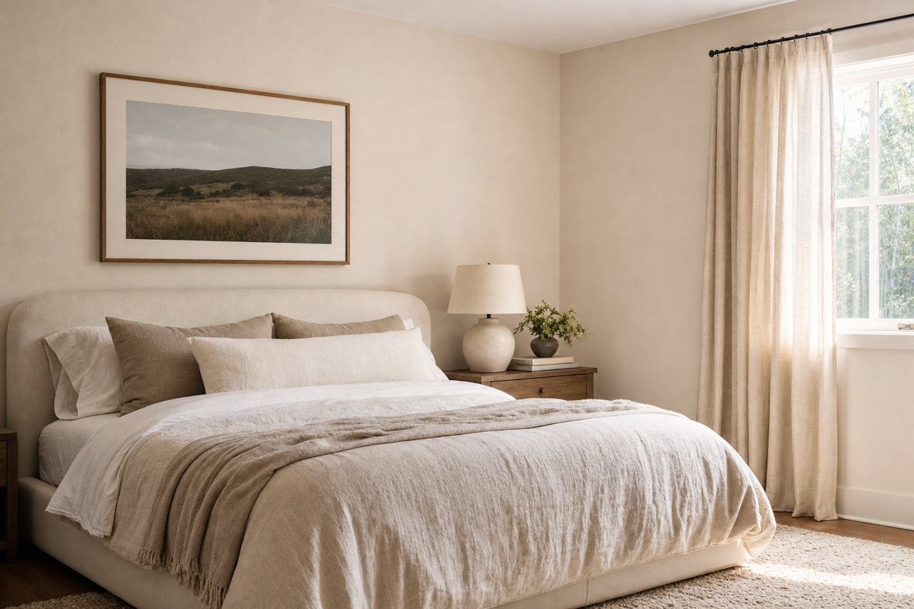 White by Benjamin Moore on interiors