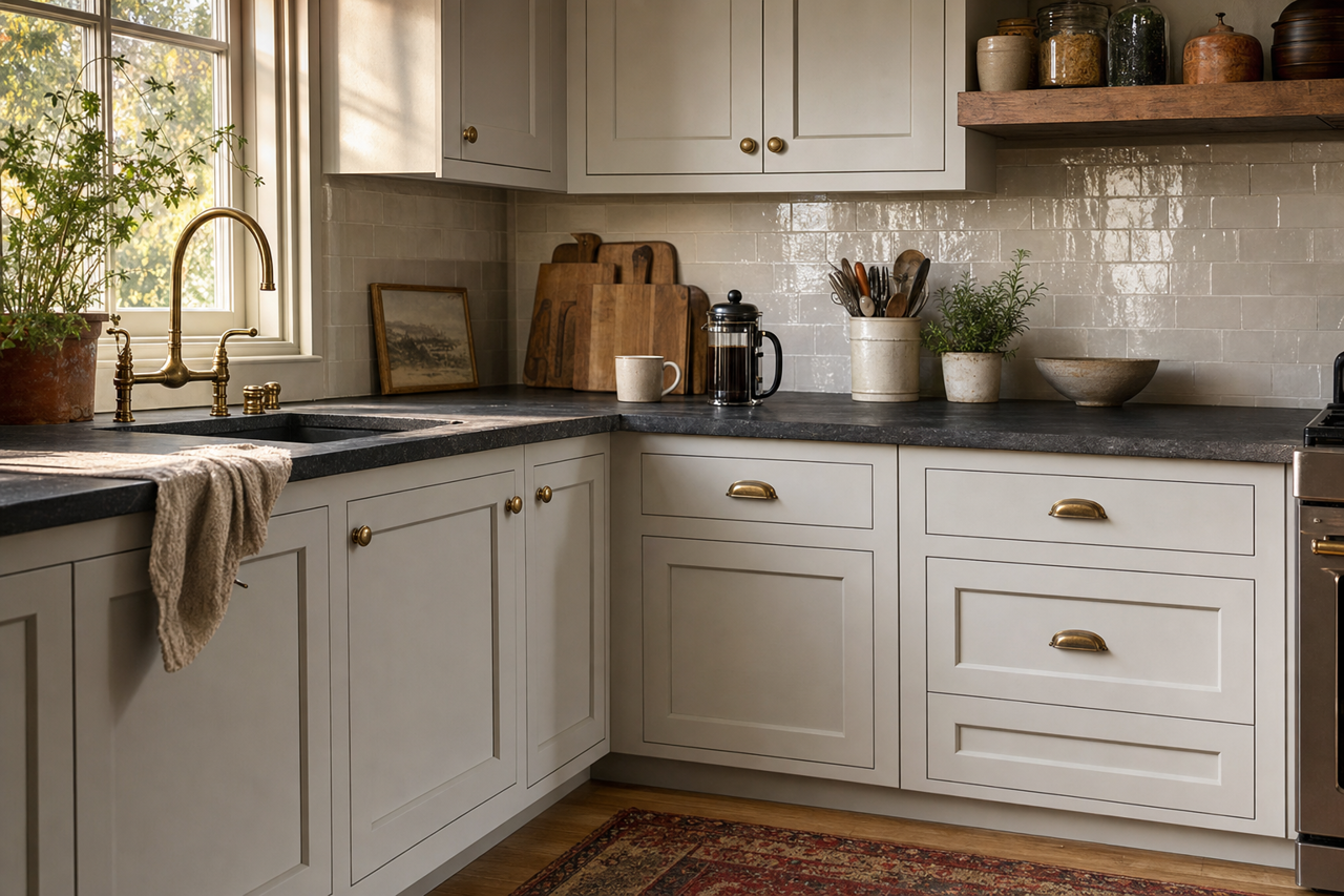 Metro by Benjamin Moore on cabinets
