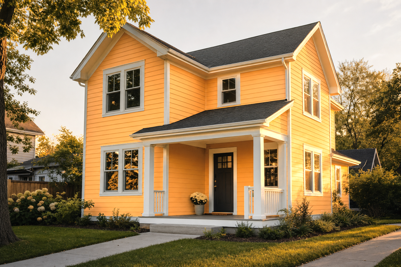 Golden by Benjamin Moore on exterior