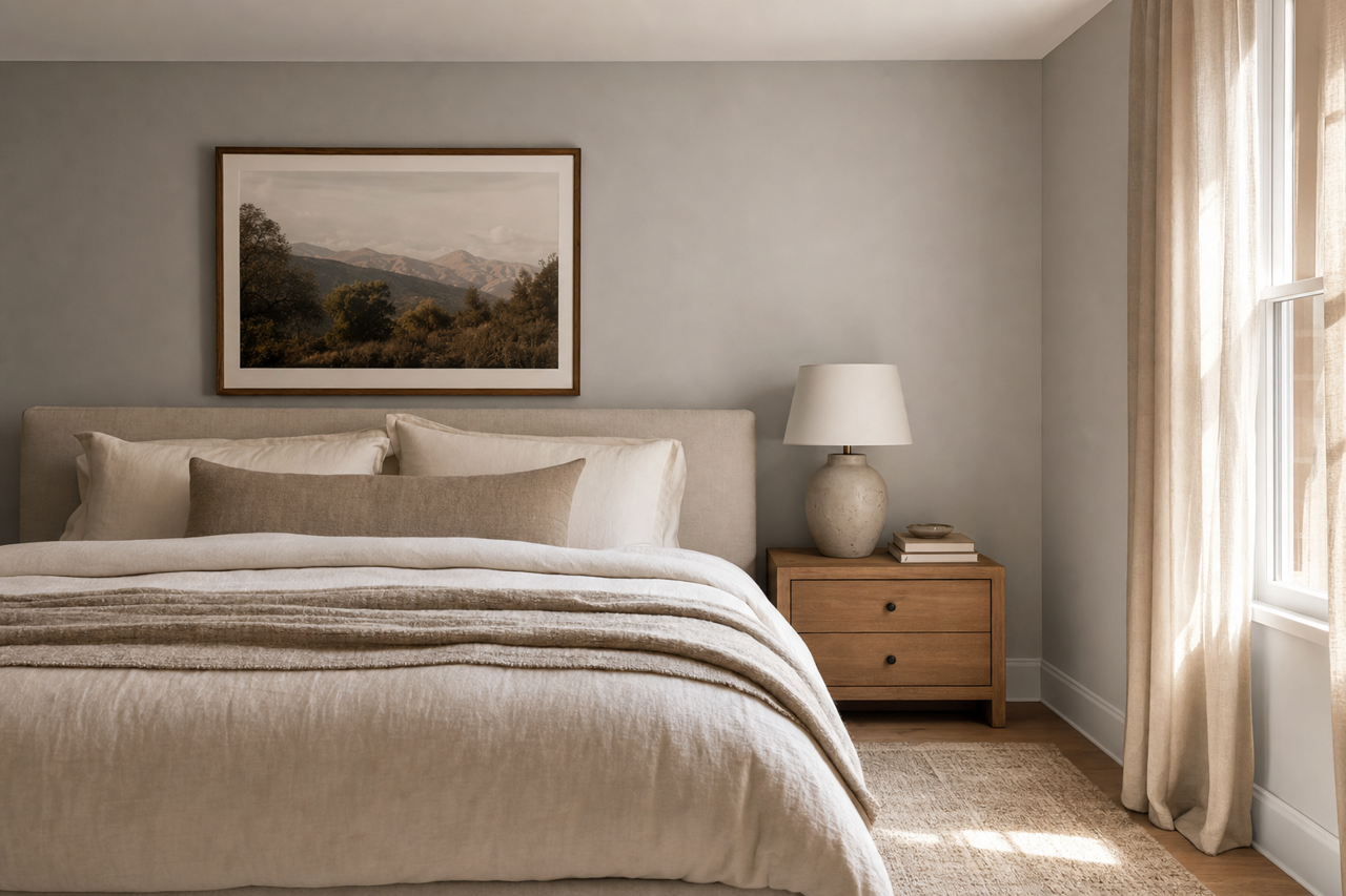 Silver by Benjamin Moore on interiors