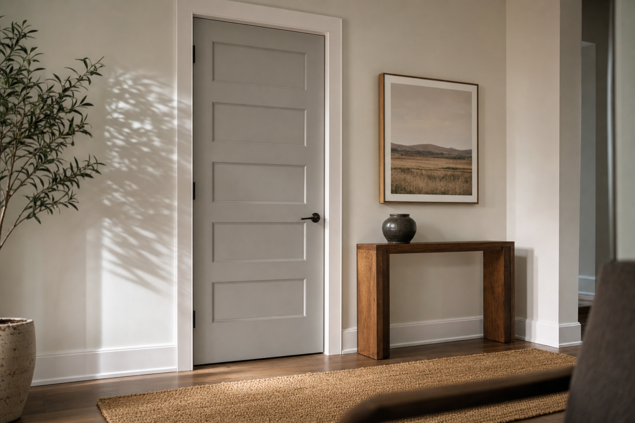 Sterling by Benjamin Moore on interior-doors