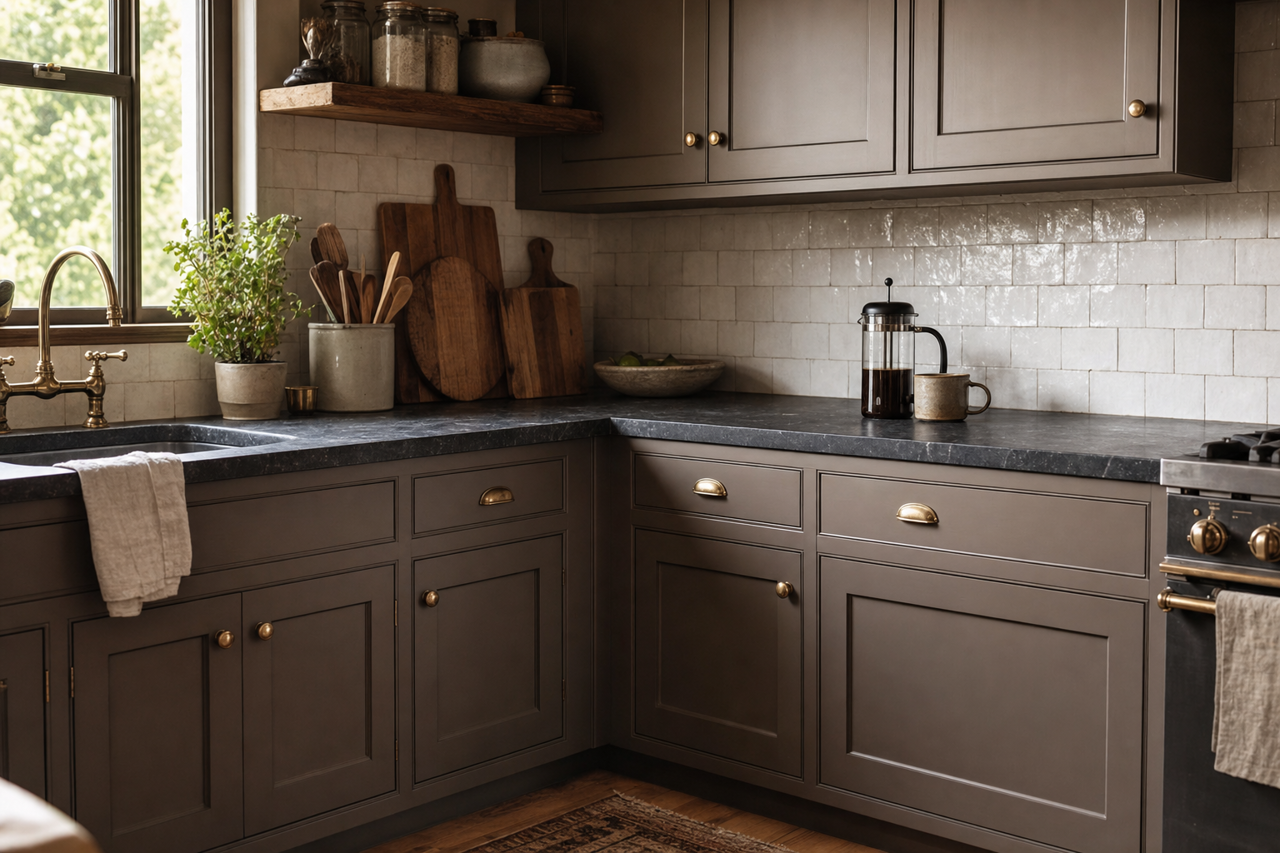 Topeka by Benjamin Moore on cabinets