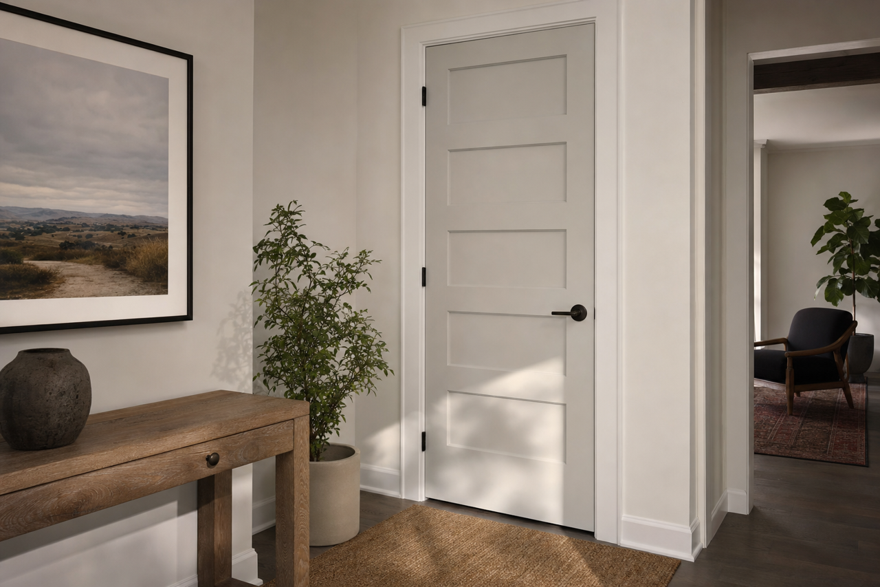 Smoke by Benjamin Moore on interior-doors