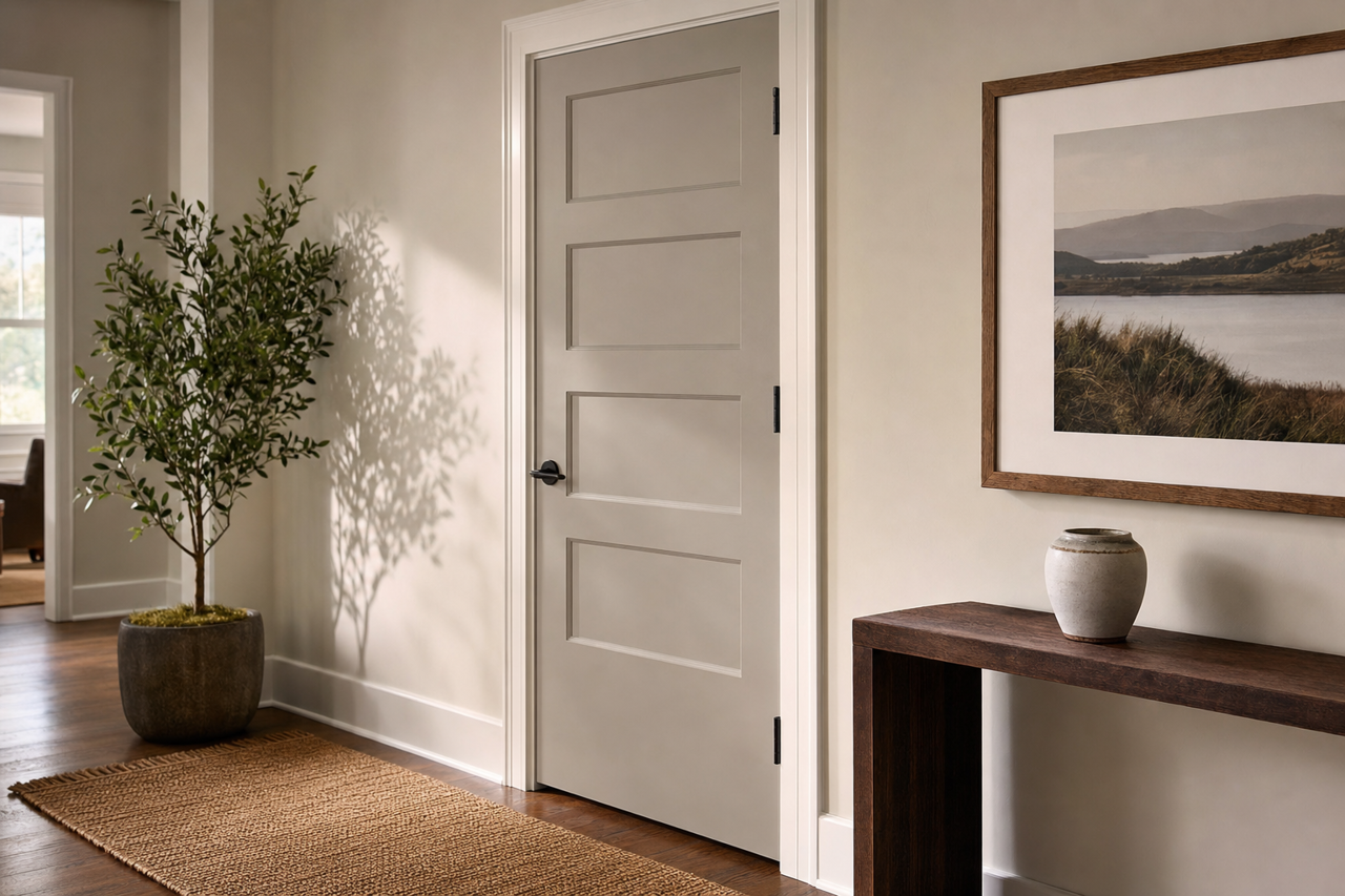 Willow by Benjamin Moore on interior-doors