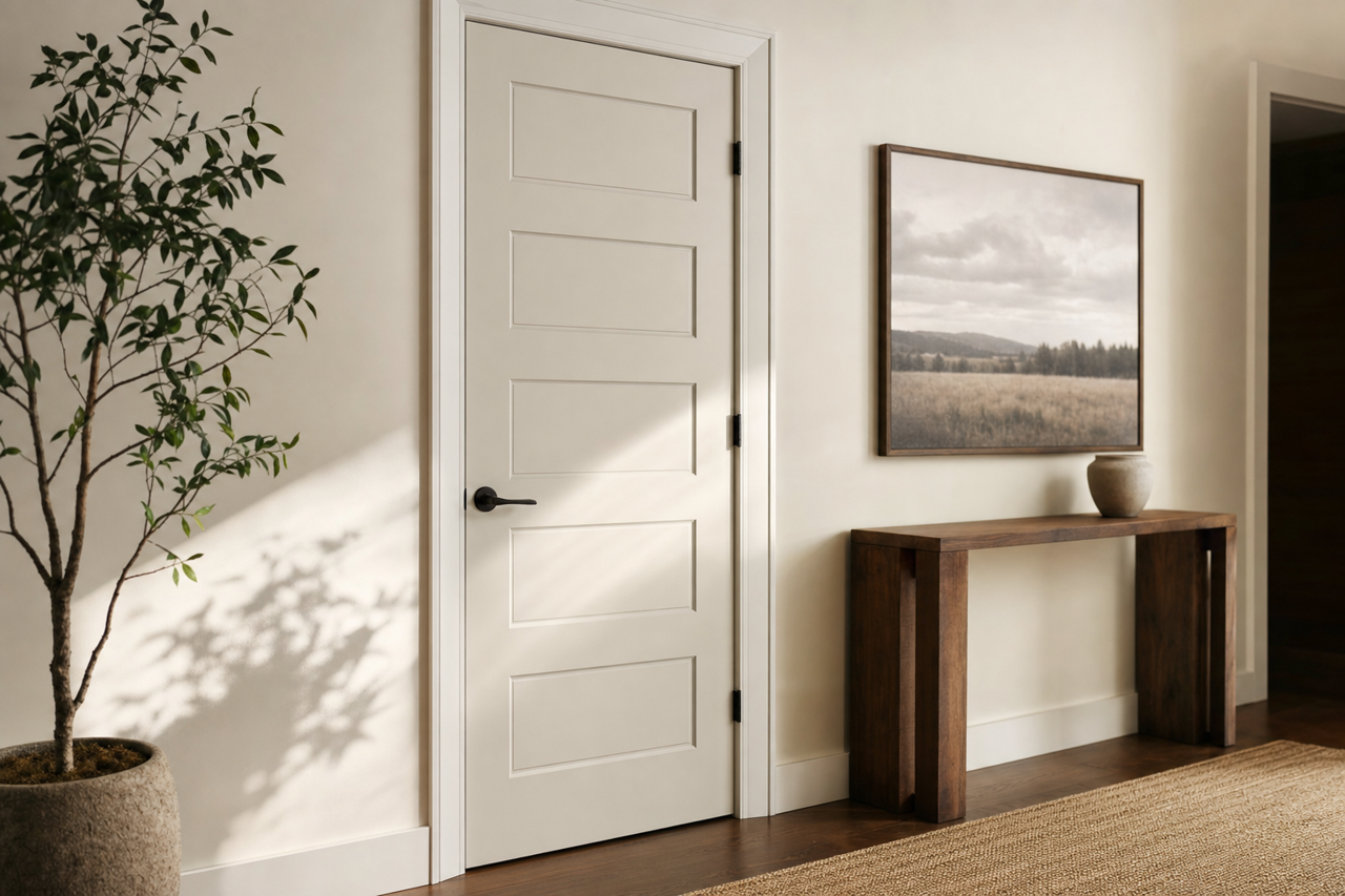 Shoreline by Benjamin Moore on interior-doors