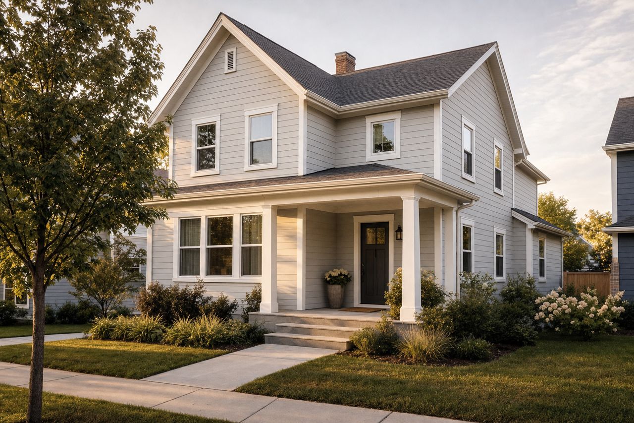 Silver Chain by Benjamin Moore on exterior