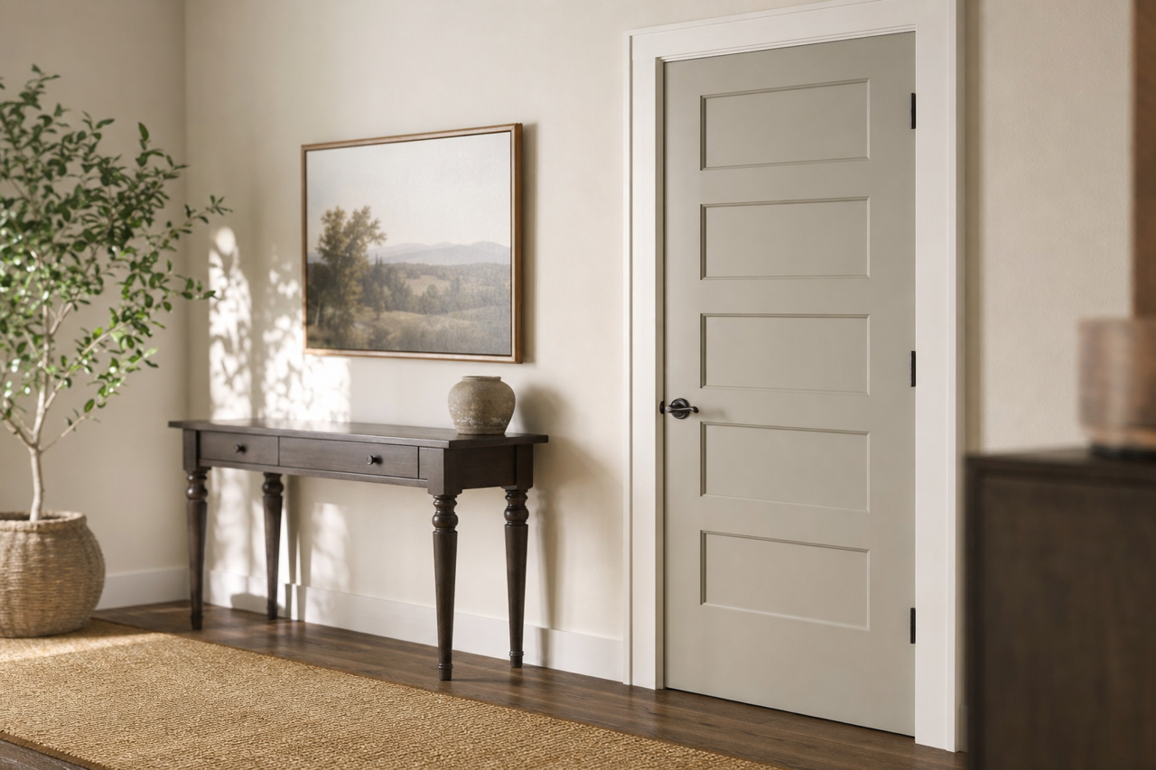 Cape by Benjamin Moore on interior-doors
