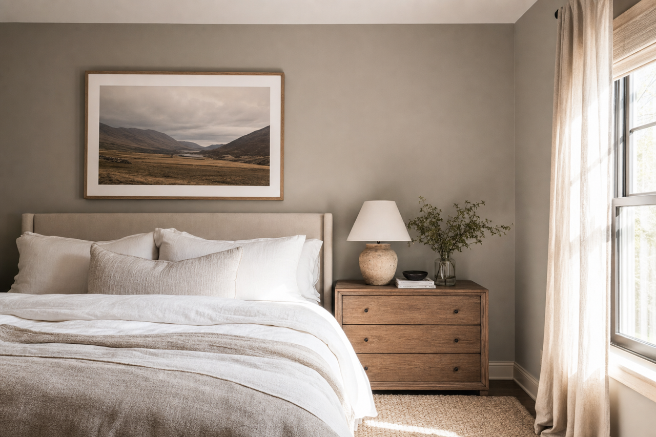 Graystone by Benjamin Moore on interiors