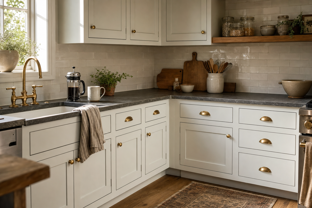 Horizon by Benjamin Moore on cabinets