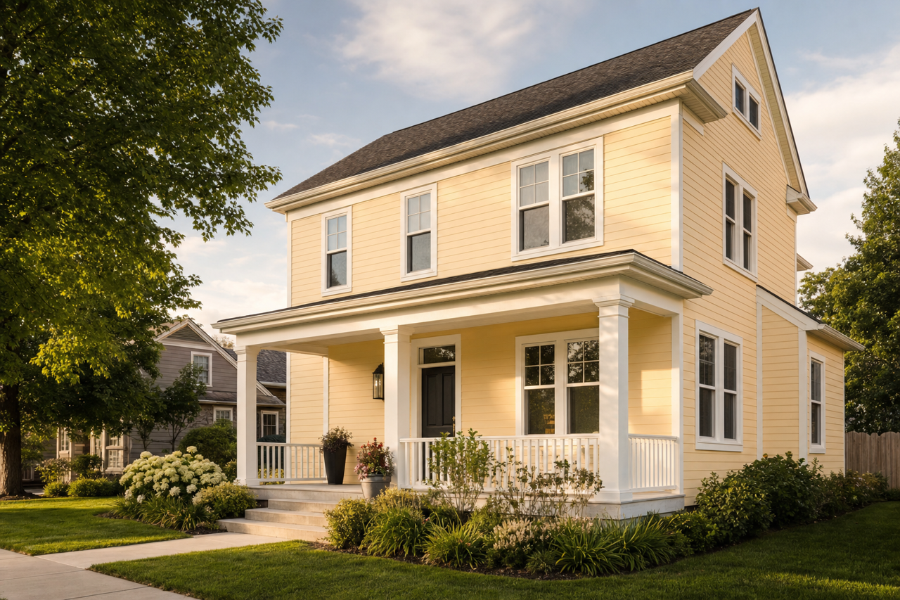 Porter Ranch Cream by Benjamin Moore on exterior