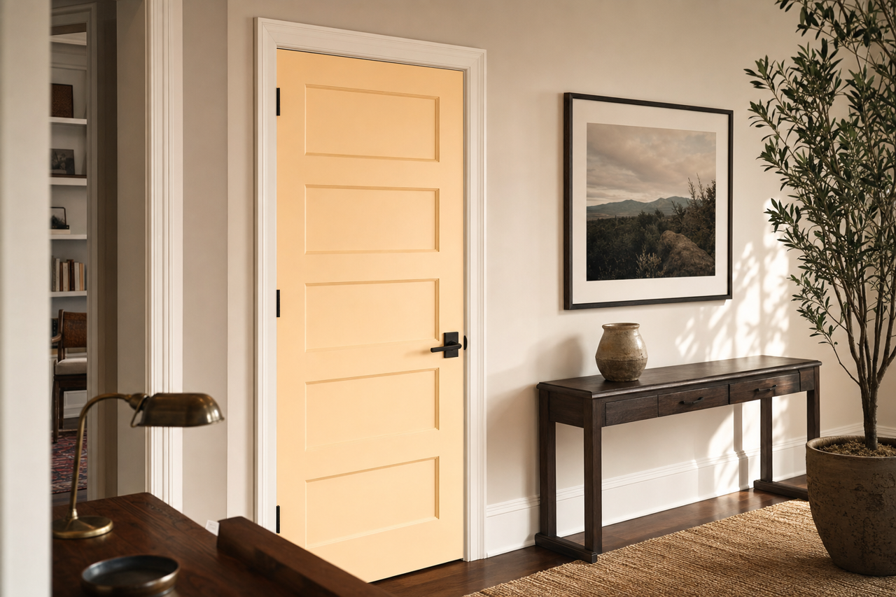 Porter Ranch Cream by Benjamin Moore on interior-doors