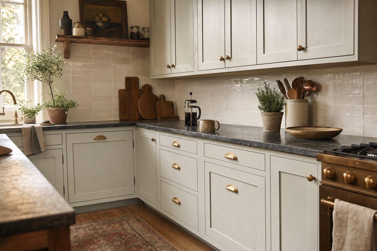 Sleigh by Benjamin Moore on cabinets