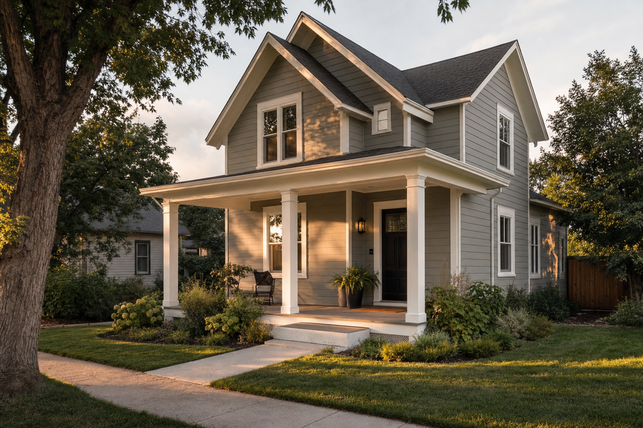 Cos Cob Stonewall by Benjamin Moore on exterior