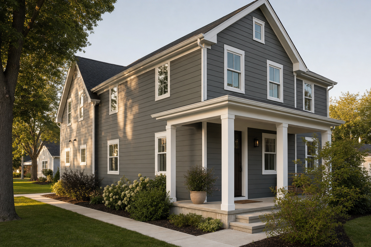 Ashwood Moss by Benjamin Moore on exterior