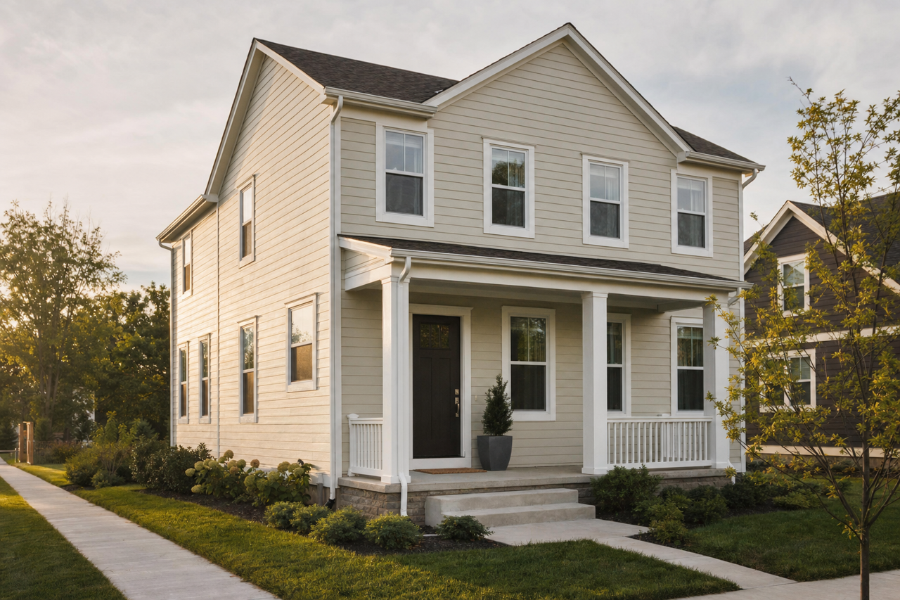 Brushed Aluminum by Benjamin Moore on exterior