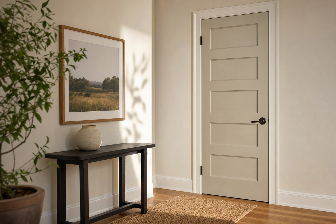 Herbal by Benjamin Moore on interior-doors