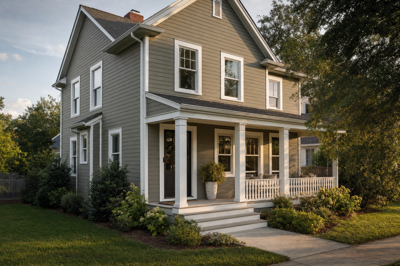 Devonshire Green by Benjamin Moore on exterior