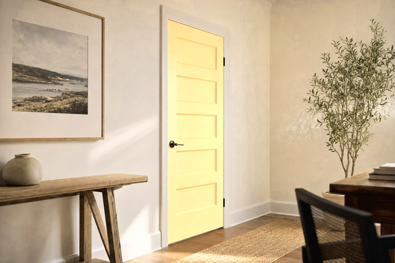 Sun by Benjamin Moore on interior-doors