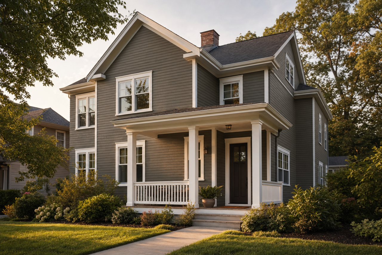 Aegean by Benjamin Moore on exterior