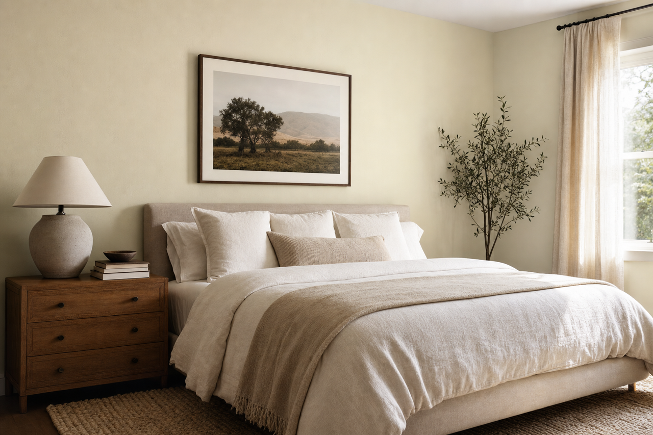 Vale Mist by Benjamin Moore on interiors