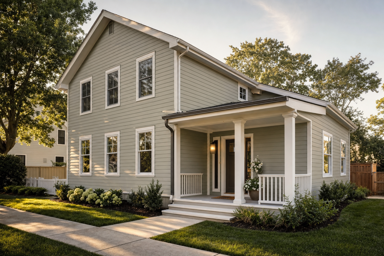 Raintree by Benjamin Moore on exterior
