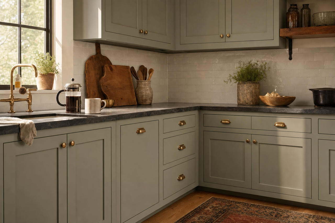 Rolling by Benjamin Moore on cabinets