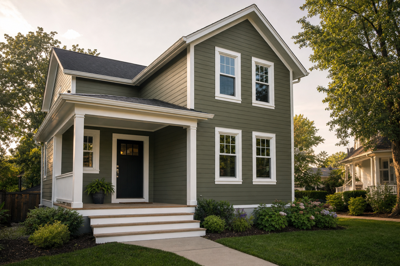 Forest Floor by Benjamin Moore on exterior