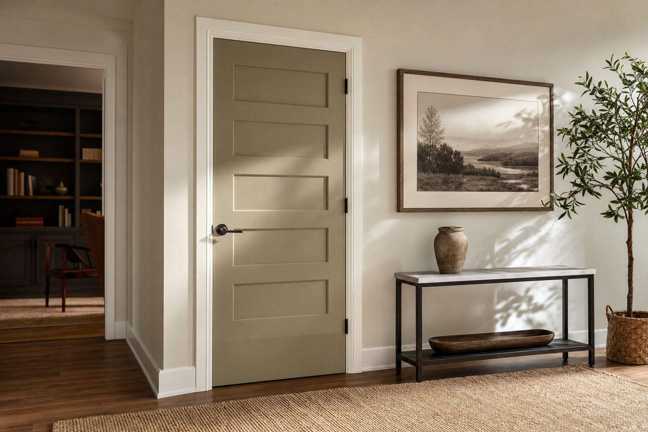 Passion Vine by Benjamin Moore on interior-doors