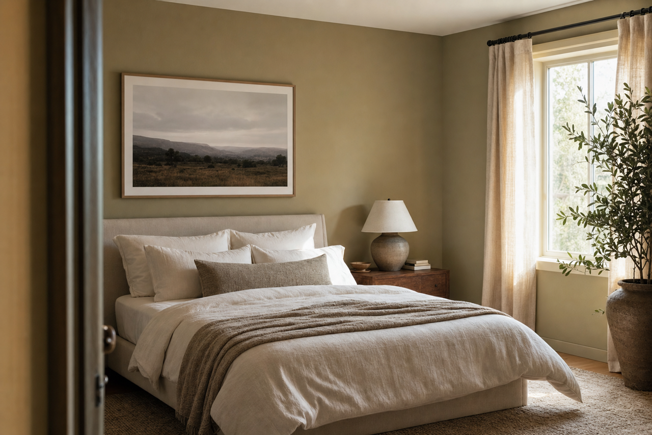 Passion Vine by Benjamin Moore on interiors
