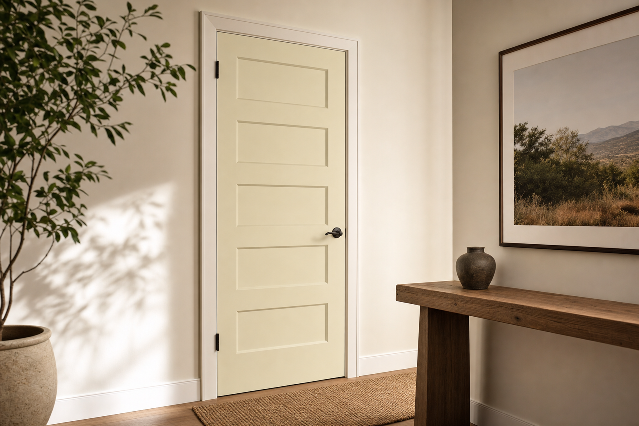 Polar by Benjamin Moore on interior-doors